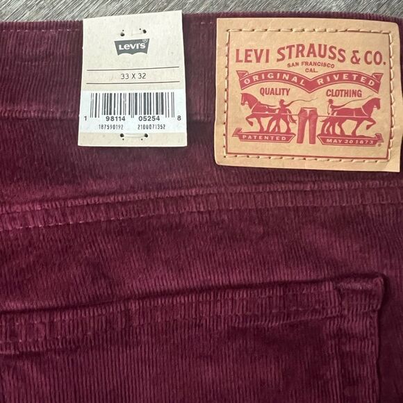 Levi's 725 High Rise Bootcut Corduroy Jeans in Windsor Wine- Size 33x32 - Picture 8 of 11